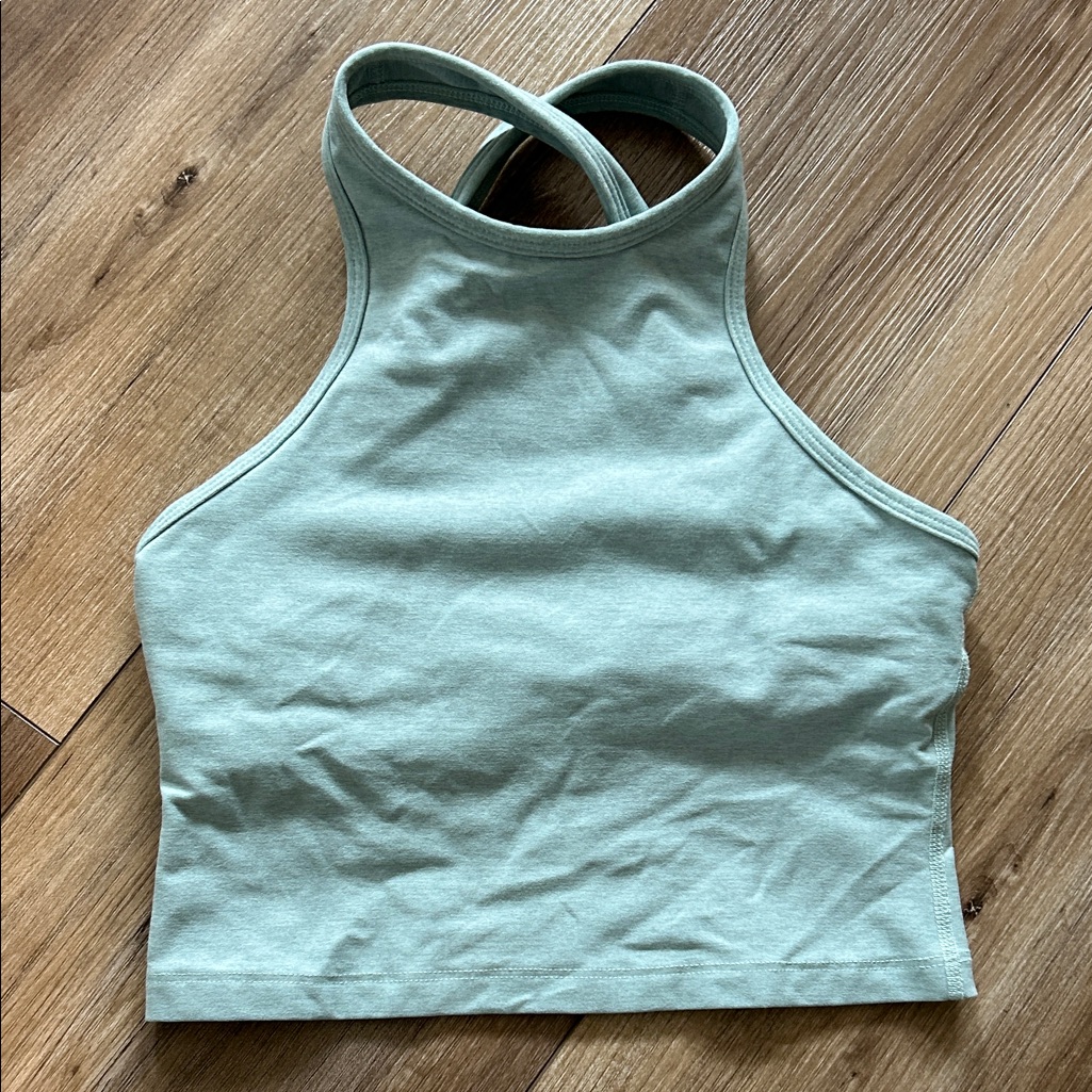 Women's Beyond Yoga Cross Back Green Mint Top Small